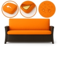 Coussins de canapé de jardin en résine tressée SLIM: Orange