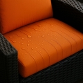 Coussins de canapé de jardin en résine tressée SLIM: Orange