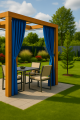 Rideaux de jardin: Bleu
