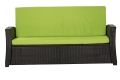 Coussins de canapé de jardin en résine tressée SLIM: Vert Citron