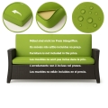 Coussins de canapé de jardin en résine tressée SLIM: Vert Citron