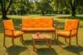 Coussin pour banc de jardin Orange: Double