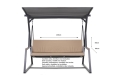 Coussins pour balancelle 3-2 places PIATTO:  Beige