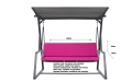 Coussins pour balancelle 3-2 places PIATTO:  Rose