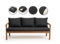 Coussin pour banc extérieur intérieur Antracite: Mix