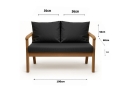 Coussin pour banc extérieur intérieur Antracite: Mix