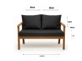 Coussin pour banc extérieur intérieur Antracite: Mix