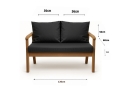Coussin pour banc extérieur intérieur Antracite: Mix