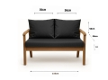 Coussin pour banc extérieur intérieur Antracite: Mix