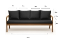 Coussin pour banc extérieur intérieur Antracite: Mix