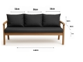 Coussin pour banc extérieur intérieur Antracite: Mix