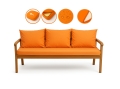 Coussin pour banc extérieur intérieur Orange: Mix