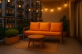 Coussin pour banc extérieur intérieur Orange: Mix