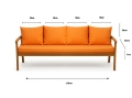 Coussin pour banc extérieur intérieur Orange: Mix