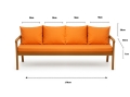 Coussin pour banc extérieur intérieur Orange: Mix