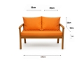 Coussin pour banc extérieur intérieur Orange: Mix