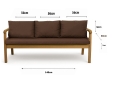 Coussin pour banc extérieur intérieur Brun: Mix