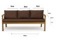 Coussin pour banc extérieur intérieur Brun: Mix