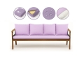 Coussin pour banc extérieur intérieur Violet Clair: Mix