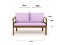 Coussin pour banc extérieur intérieur Violet Clair: Mix