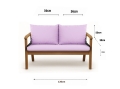 Coussin pour banc extérieur intérieur Violet Clair: Mix
