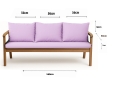 Coussin pour banc extérieur intérieur Violet Clair: Mix