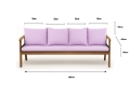Coussin pour banc extérieur intérieur Violet Clair: Mix