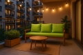 Coussin pour banc extérieur intérieur Vert Citron: Mix