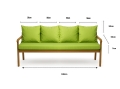 Coussin pour banc extérieur intérieur Vert Citron: Mix