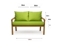 Coussin pour banc extérieur intérieur Vert Citron: Mix