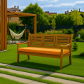 Coussin pour banc de jardin Slim Orange