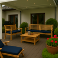 Coussin pour banc de jardin Slim Marine