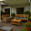 Coussin pour banc de jardin Slim Gris