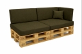Ensemble de 6 coussins de palette de jardin Flat: Vert