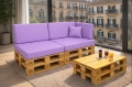 Ensemble de 6 coussins de palette de jardin Flat: Violet clair