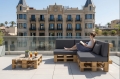 Ensemble de 8 coussins de palette de jardin Flat: Anthracite