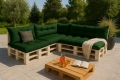 Coussin pour palette extérieur - ensemble de 7 oreillers Simple: Vert