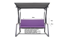 Coussins pour balancelle 3-2 places PIATTO:  Violet