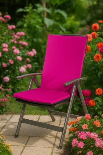 Coussin fauteuil de jardin : Rose