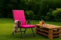 Coussin fauteuil de jardin : Rose