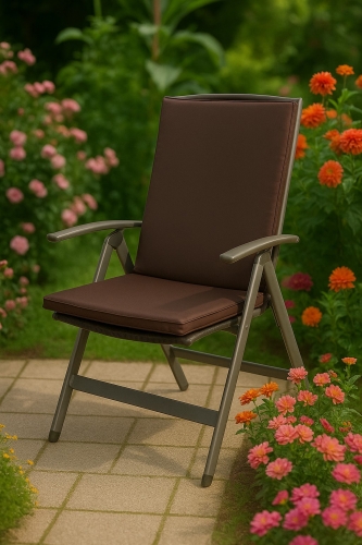 Coussin fauteuil de jardin : Brun