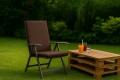 Coussin fauteuil de jardin : Brun
