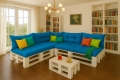 Cuscino per pallet da giardino - set di 7 cuscini: Bleu