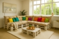 Cuscino per pallet da giardino - set di 7 cuscini: Beige