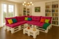 Cuscino per pallet da giardino - set di 7 cuscini: Rosa