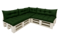Cuscino per pallet da giardino - set di 7 cuscini: Verde