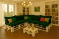Cuscino per pallet da giardino - set di 7 cuscini: Verde