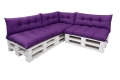 Cuscino per pallet da giardino - set di 7 cuscini: Viola