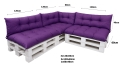 Cuscino per pallet da giardino - set di 7 cuscini: Viola