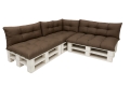 Cuscino per pallet da giardino - set di 7 cuscini: Marrone